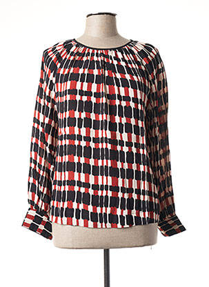 Blouse imprimé fantaisie manches longues noir STELLA FOREST femme