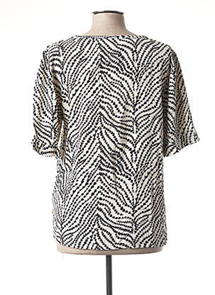 Blouse tissage popeline manches courtes beige FABIENNE CHAPOT femme