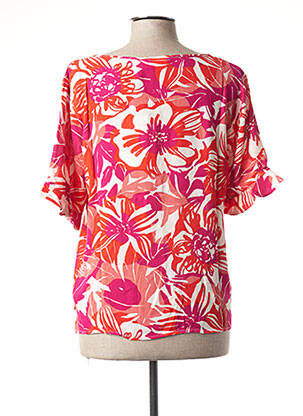 Blouse imprimé fleurs manches courtes rose FABIENNE CHAPOT femme