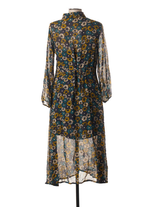 Robe longue imprimé fleurs manches longues noir STELLA FOREST femme