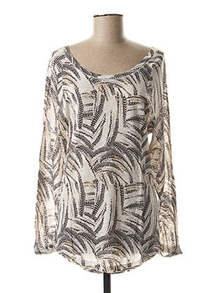 Pull coupe droite manches longues gris MY SUNDAY MORNING femme
