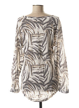 Pull coupe droite manches longues gris MY SUNDAY MORNING femme