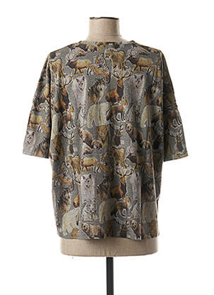 T-shirt imprimé fantaisie manches courtes gris PAUL & JOE SISTER femme
