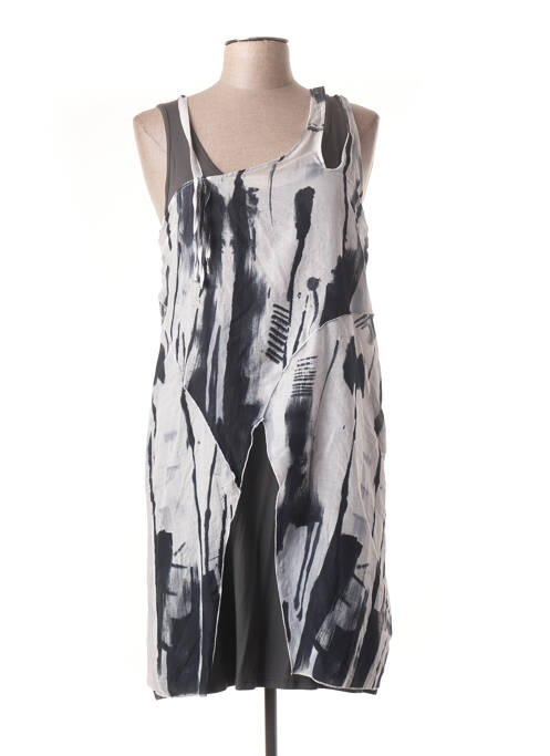 Robe mi-longue gris #OOTD pour femme