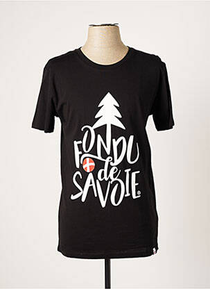 T-shirt noir FONDU DE SAVOIE pour homme
