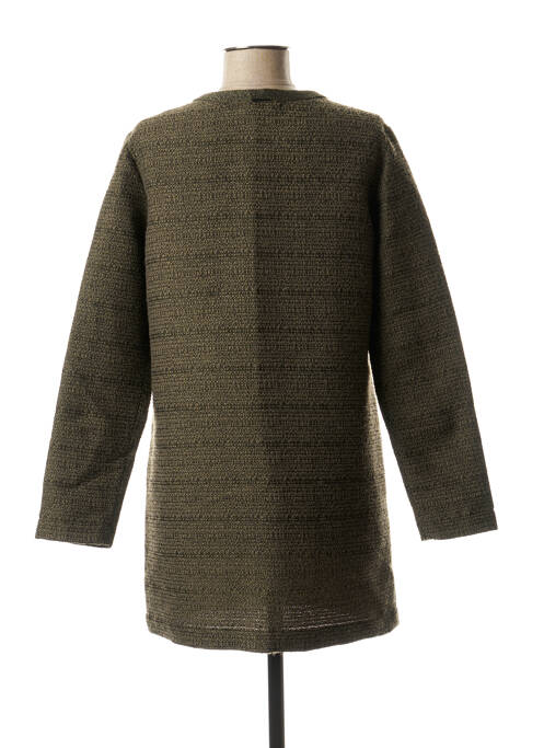 Manteau long vert ONE STEP pour femme