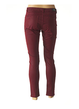 Pantalon slim broderie rivets taille normale rouge ONE STEP femme
