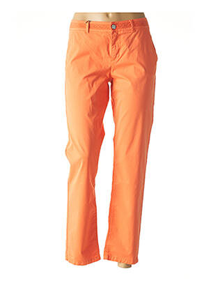 Pantalon droit orange ONE STEP pour femme