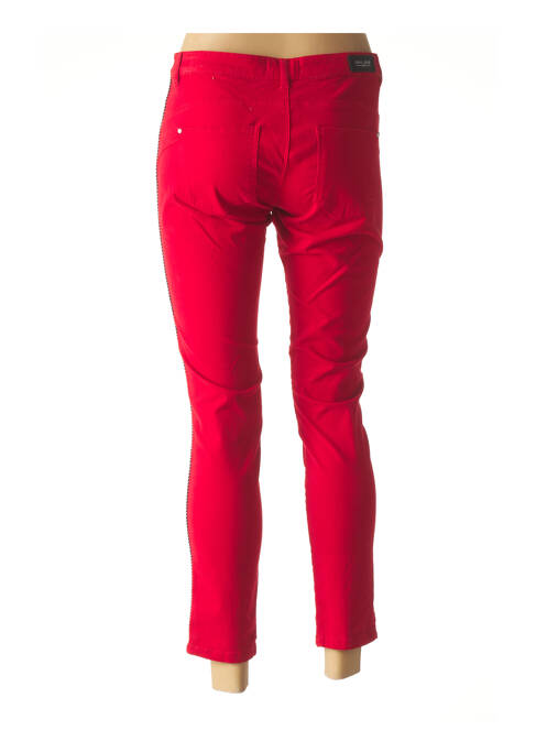 Pantalon slim broderie rivets taille normale rouge ONE STEP femme