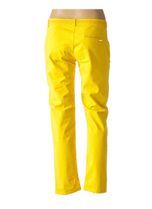 Pantalon poches taille normale jaune ONE STEP femme