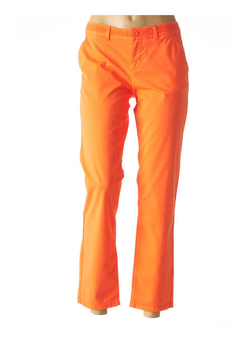 Pantalon coupe droite taille normale orange ONE STEP femme