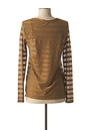 T-shirt manches longues manches longues marron IKKS femme