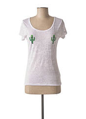 T-shirt blanc T-SKOPE pour femme seconde vue