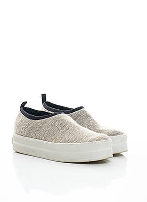 Slip ons fermeture elastique talon plat jusqu'à 3cm gris NANUSHKA femme