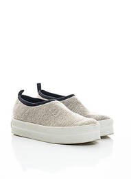 Slip ons fermeture elastique talon plat jusqu'à 3cm gris NANUSHKA femme