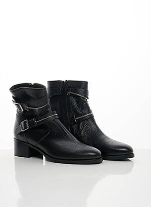 Bottines/boots matière lisse talon de 4 à 6cm noir MINELLI femme