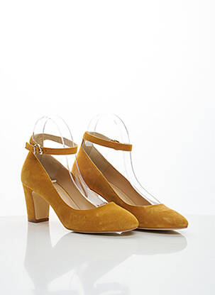 Escarpins fermeture boucle(s) talon de 7 à 9cm jaune MINELLI femme