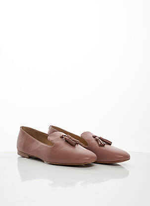 Mocassins tissage satiné talon plat jusqu'à 3cm rose MINELLI femme