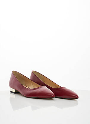 Ballerines matière lisse talon plat jusqu'à 3cm rouge MINELLI femme