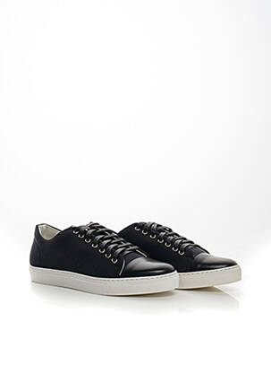 Baskets matière lisse noir MINELLI homme