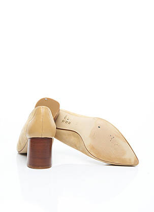 Escarpins matière lisse talon de 7 à 9cm beige BY FAR femme