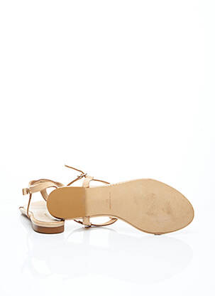 Tongs voute plantaire talon plat jusqu'à 3cm beige BLUEGENEX femme