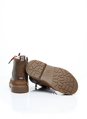Bottines/boots tissage satiné marron UGG garçon