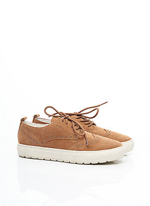 Baskets fermeture lacets talon plat jusqu'à 3cm marron GEOX femme