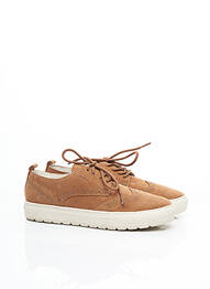 Baskets fermeture lacets talon plat jusqu'à 3cm marron GEOX femme