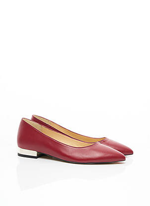 Ballerines matière lisse talon plat jusqu'à 3cm rouge MINELLI femme