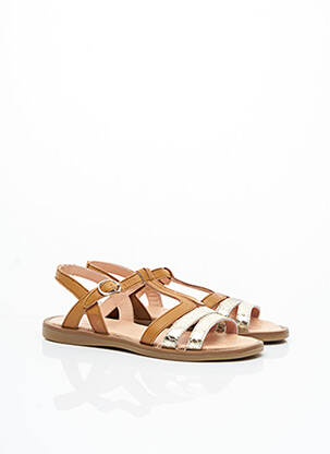 Sandales/nu pieds tissage métallisé marron ACEBOS fille