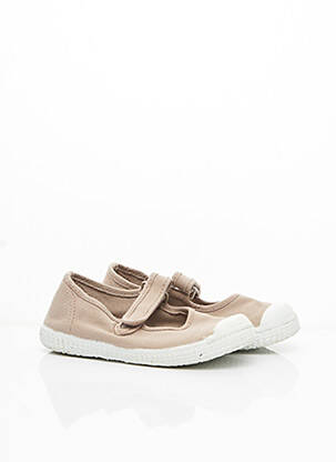Baskets fermeture scratch beige ROSE ET MARTIN fille