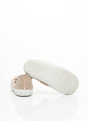 Baskets fermeture scratch beige ROSE ET MARTIN fille