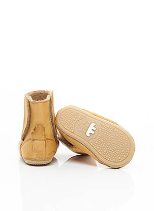Bottes matière lisse marron EASY PEASY fille