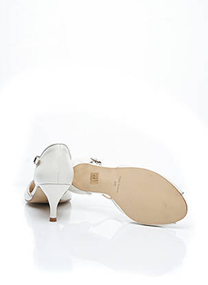 Sandales/nu pieds matière lisse talon de 4 à 6cm blanc GEORGIA ROSE femme