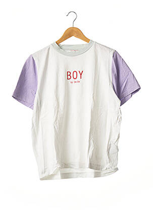T-shirt coupe droite manches courtes blanc MONOPRIX femme