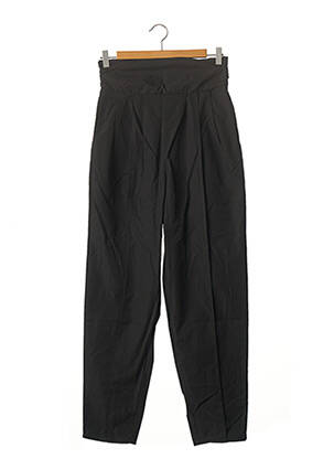 Pantalon droit tissage popeline taille normale noir NASTY GAL femme
