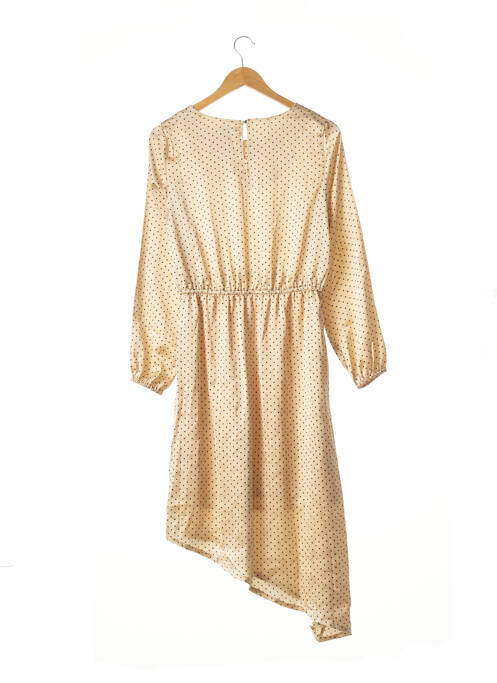 Robe mi-longue coupe fluide manches longues beige COMPAÑIA FANTASTICA femme