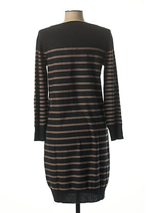 Robe mi-longue manches longues manches longues noir FUEGO WOMAN femme
