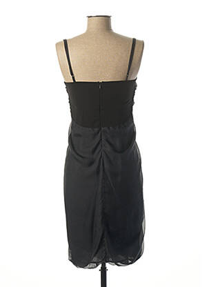 Robe mi-longue imprimé fantaisie noir FUEGO WOMAN femme