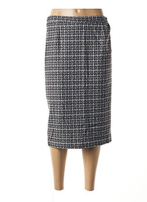 Jupe mi-longue taille à pinces gris GUY DUBOUIS femme