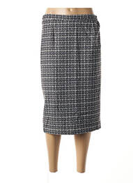 Jupe mi-longue taille à pinces gris GUY DUBOUIS femme