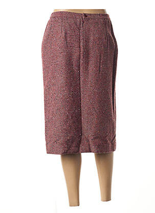 Jupe mi-longue coupe droite rouge FRANCOISE DE FRANCE femme