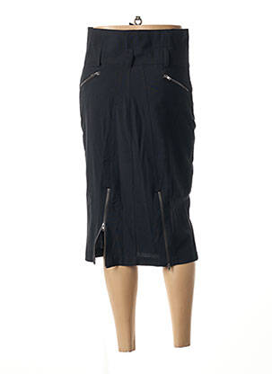 Jupe mi-longue taille haute noir DDP femme