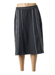 Jupe mi-longue coupe droite noir FRANCOISE F femme