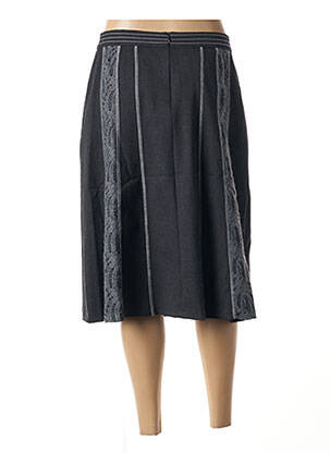 Jupe mi-longue coupe droite noir FRANCOISE F femme