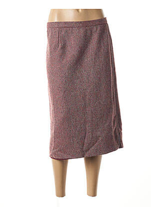 Jupe mi-longue coupe droite rouge FRANCOISE DE FRANCE femme