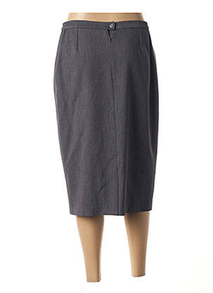 Jupe mi-longue taille élastique gris GUY DUBOUIS femme