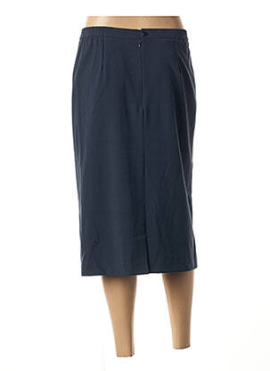 Jupe mi-longue taille élastique bleu FRANCOISE F femme