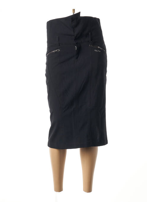Jupe mi-longue taille haute noir DDP femme